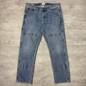 Todd Snyder Selvedge 34x32 (34x30) Carpenter Double Knee Blue Denim Faded Wash